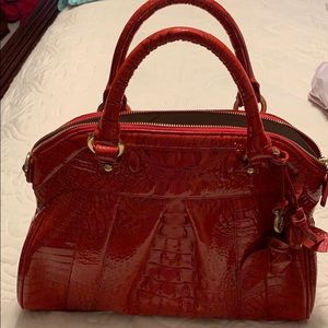 Brahmin  red handbag, perfect smoke pet free home